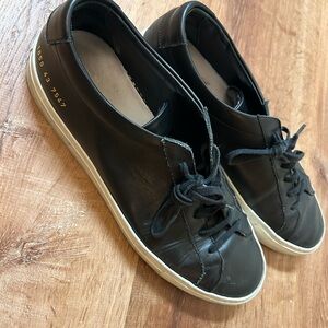 Common Projects Black Achilles Leather Sneakers